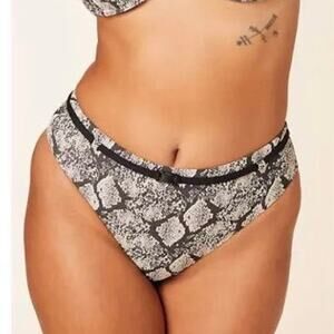 Andie Swim Riviera High Waist Swim Bottom Women's Medium Snake Print